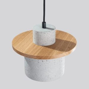 Mab Concrete & Wood Pendant Light Concrete Lighting Great Lighting UK Ltd