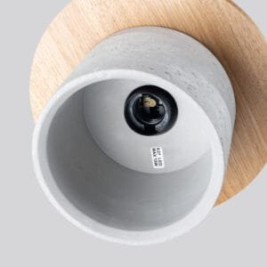 Mab Concrete & Wood Pendant Light Concrete Lighting Great Lighting UK Ltd