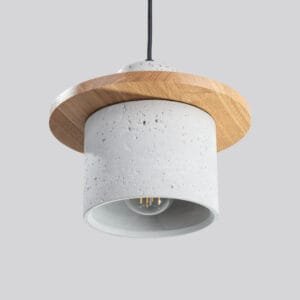 Mab Concrete & Wood Pendant Light Concrete Lighting Great Lighting UK Ltd