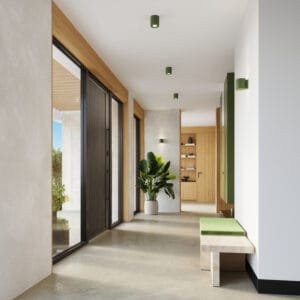 Orbis Concrete Wall Light - Olive Green Uncategorized Great Lighting UK Ltd