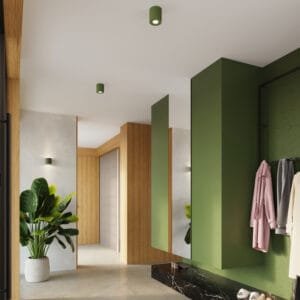Orbis Concrete Wall Light - Olive Green Uncategorized Great Lighting UK Ltd