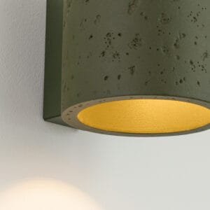 Orbis Concrete Wall Light - Olive Green Uncategorized Great Lighting UK Ltd