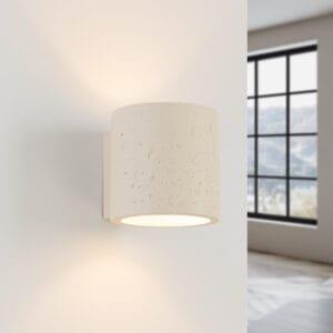 Orbis Concrete Wall Light - Sand Concrete Lighting Great Lighting UK Ltd