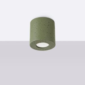 Orbis Concrete Ceiling Light - Olive Green Uncategorized Great Lighting UK Ltd