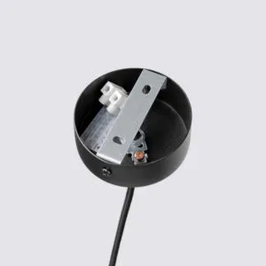 Feltro Felt Disc Pendant Light - Black / Natural Bedroom Pendant Lights Great Lighting UK Ltd