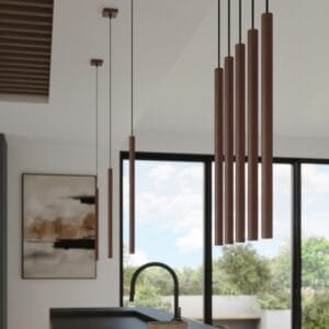 Pastelo Single Cylinder Pendant Light - Brown Uncategorized Great Lighting UK Ltd