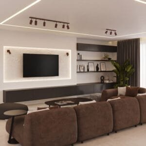 Ring Wall Spotlight - Brown Uncategorized Great Lighting UK Ltd