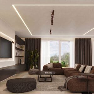 Ring 4-Light Ceiling Bar - Brown Uncategorized Great Lighting UK Ltd