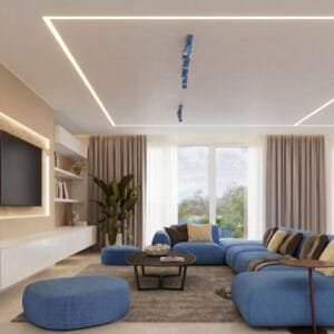 Ring 3-Light Ceiling Cluster - Azure 3 Light Spotlights Great Lighting UK Ltd