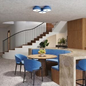 OMIQ Azure Ceiling Light Coloured Ceiling Lights Great Lighting UK Ltd