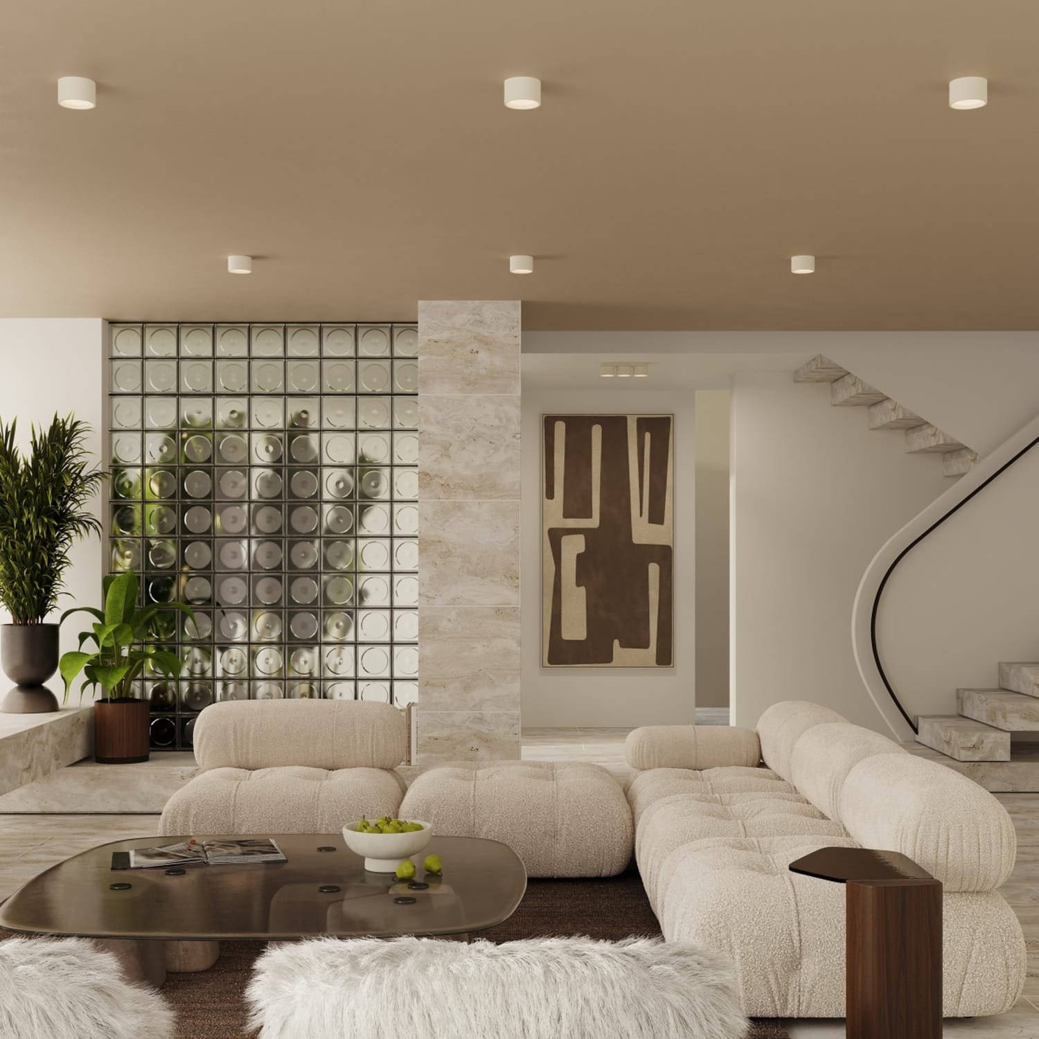 MODO 3 Beige Ceiling Light Uncategorized Great Lighting UK Ltd