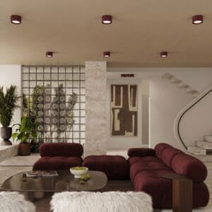 MODO 1 Burgundy Ceiling Light Uncategorized Great Lighting UK Ltd