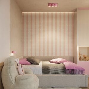 MODO 3 Pink Ceiling Light Uncategorized Great Lighting UK Ltd
