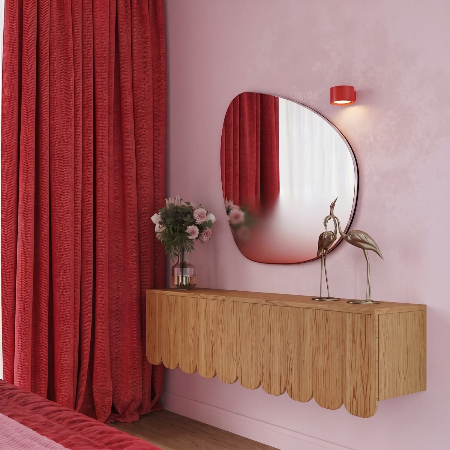 MODO 1 Red Wall Light Uncategorized Great Lighting UK Ltd