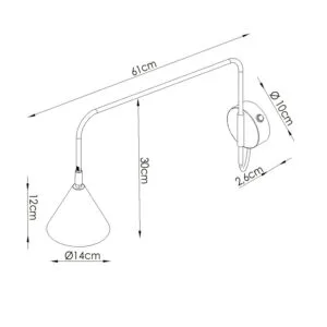 Switched NOX Wall Light - White Modern Adjustable Wall Lights Great Lighting UK Ltd