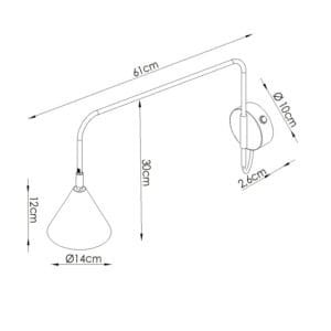 Switched NOX Wall Light - Natural Minimalist Wall Lights Great Lighting UK Ltd