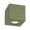 Quad Concrete Ceiling Light - Olive Green  Great Lighting UK Ltd
