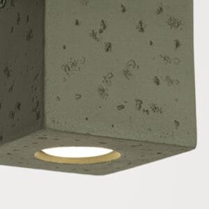 Quad Concrete Ceiling Light - Olive Green Box Wall Lights Great Lighting UK Ltd