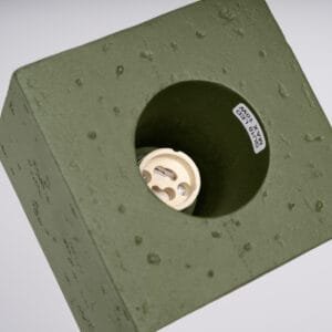 Quad Concrete Ceiling Light - Olive Green Box Wall Lights Great Lighting UK Ltd