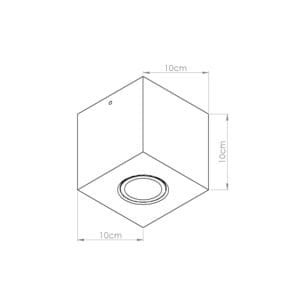 Quad Concrete Ceiling Light - Sand Box Wall Lights Great Lighting UK Ltd