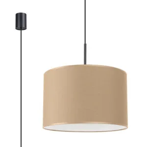 Nevia Cylinder Pendant Light - Natural Bedroom Pendant Lights Great Lighting UK Ltd