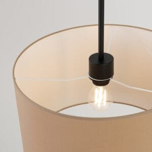 Nevia Cylinder Pendant Light - Natural Bedroom Pendant Lights Great Lighting UK Ltd