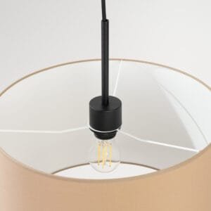 Nevia Cylinder Pendant Light - Natural Bedroom Pendant Lights Great Lighting UK Ltd