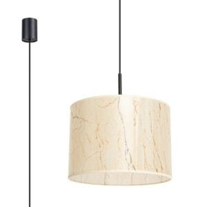 Nevia Cylinder Pendant Light - marble  Great Lighting UK Ltd