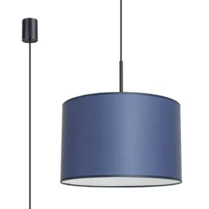 Nevia Cylinder Pendant Light - navy Bedroom Pendant Lights Great Lighting UK Ltd