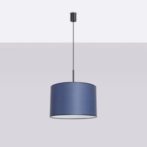Nevia Cylinder Pendant Light - navy Bedroom Pendant Lights Great Lighting UK Ltd