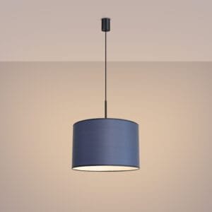 Nevia Cylinder Pendant Light - navy Bedroom Pendant Lights Great Lighting UK Ltd