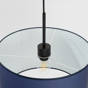Nevia Cylinder Pendant Light - navy Bedroom Pendant Lights Great Lighting UK Ltd