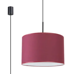 Nevia Cylinder Pendant Light - burgundy Hallway Pendant Lights Great Lighting UK Ltd