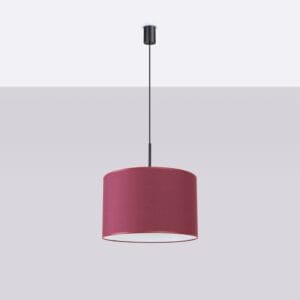 Nevia Cylinder Pendant Light - burgundy Hallway Pendant Lights Great Lighting UK Ltd