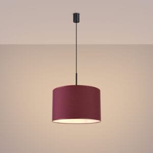 Nevia Cylinder Pendant Light - burgundy Hallway Pendant Lights Great Lighting UK Ltd
