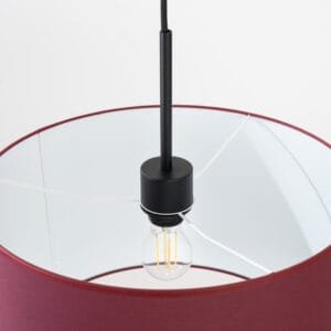 Nevia Cylinder Pendant Light - burgundy Hallway Pendant Lights Great Lighting UK Ltd