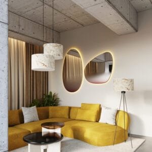 Nevia Tripod Floor Light - Marble Floor Lamps Great Lighting UK Ltd