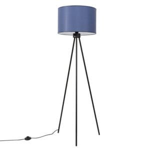 Nevia Tripod Floor Light - Navy Floor Lamps Great Lighting UK Ltd