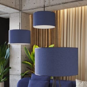 Nevia Tripod Floor Light - Navy Floor Lamps Great Lighting UK Ltd