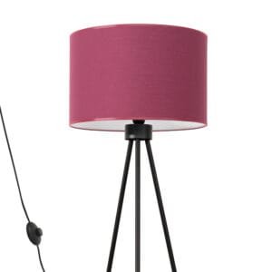 Nevia Tripod Floor Light - Burgundy  Great Lighting UK Ltd