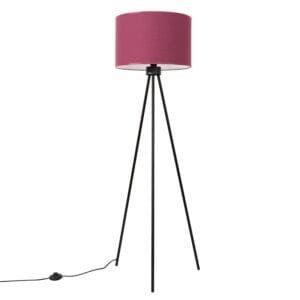 Nevia Tripod Floor Light - Burgundy Floor Lamps Great Lighting UK Ltd