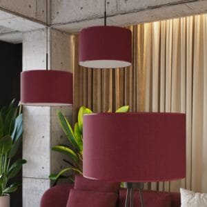 Nevia Tripod Floor Light - Burgundy Floor Lamps Great Lighting UK Ltd