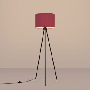 Nevia Tripod Floor Light - Burgundy Floor Lamps Great Lighting UK Ltd