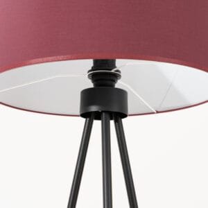 Nevia Tripod Floor Light - Burgundy Floor Lamps Great Lighting UK Ltd