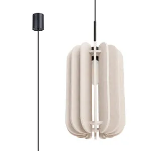 Mula Felt Pendant Light 27cm - Natural Minimalist Ceiling Lights Great Lighting UK Ltd