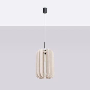 Mula Felt Pendant Light 27cm - Natural Minimalist Ceiling Lights Great Lighting UK Ltd