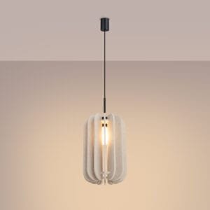 Mula Felt Pendant Light 27cm - Natural Minimalist Ceiling Lights Great Lighting UK Ltd