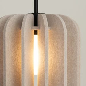 Mula Felt Pendant Light 27cm - Natural Minimalist Ceiling Lights Great Lighting UK Ltd