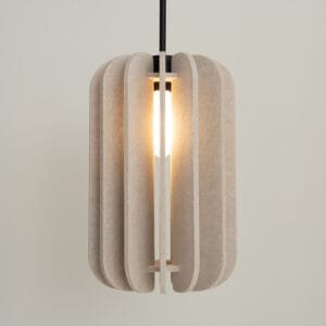 Mula Felt Pendant Light 27cm - Natural Minimalist Ceiling Lights Great Lighting UK Ltd