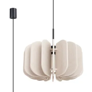 Mula Felt Pendant Light 45cm - Natural Dining Table Pendant Lights Great Lighting UK Ltd